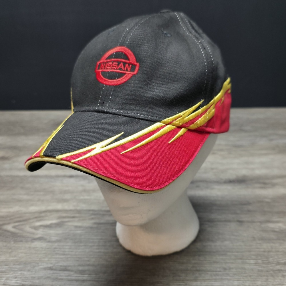 Nissan Hat - Red, Yellow, Black - Lightning Bolts - One Size Fits Most